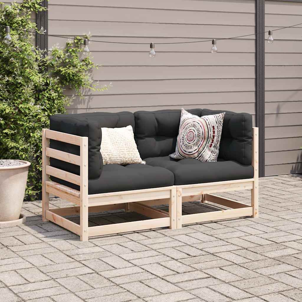 2-tlg. Garten-Sofagarnitur Massivholz Kiefer – Bild 3