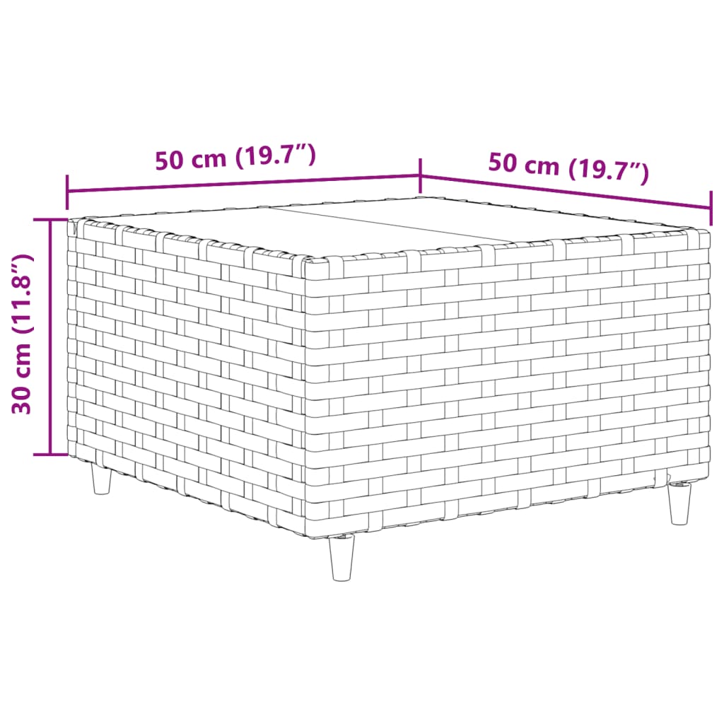 6-tlg. Garten-Lounge-Set mit Kissen Schwarz Poly Rattan – Bild 13
