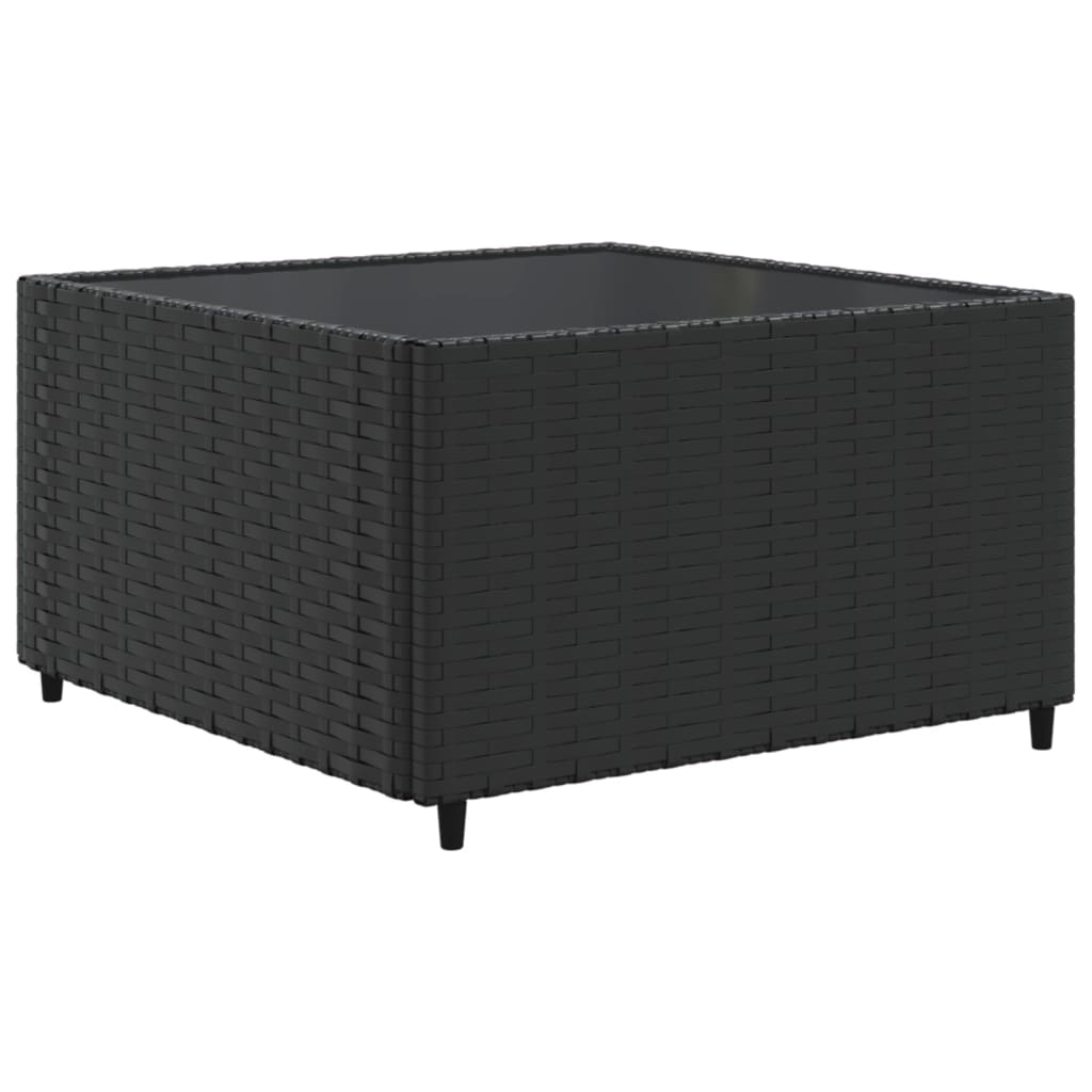6-tlg. Garten-Lounge-Set mit Kissen Schwarz Poly Rattan – Bild 3