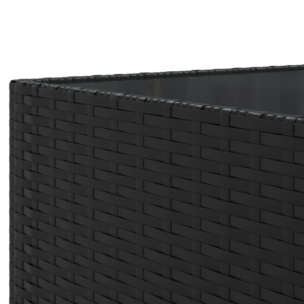 6-tlg. Garten-Lounge-Set mit Kissen Schwarz Poly Rattan – Bild 8