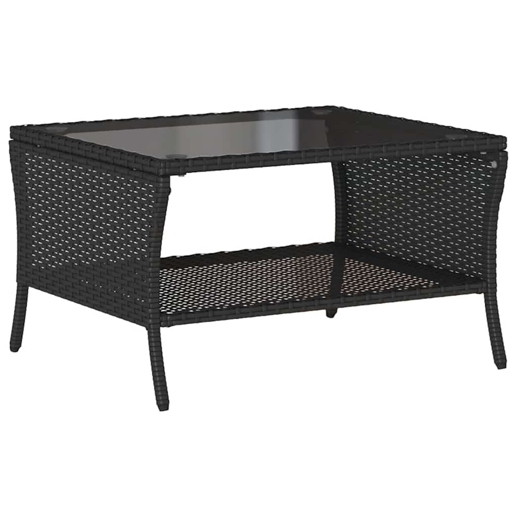 6-tlg. Garten-Sofagarnitur mit Kissen Schwarz Poly Rattan – Bild 7
