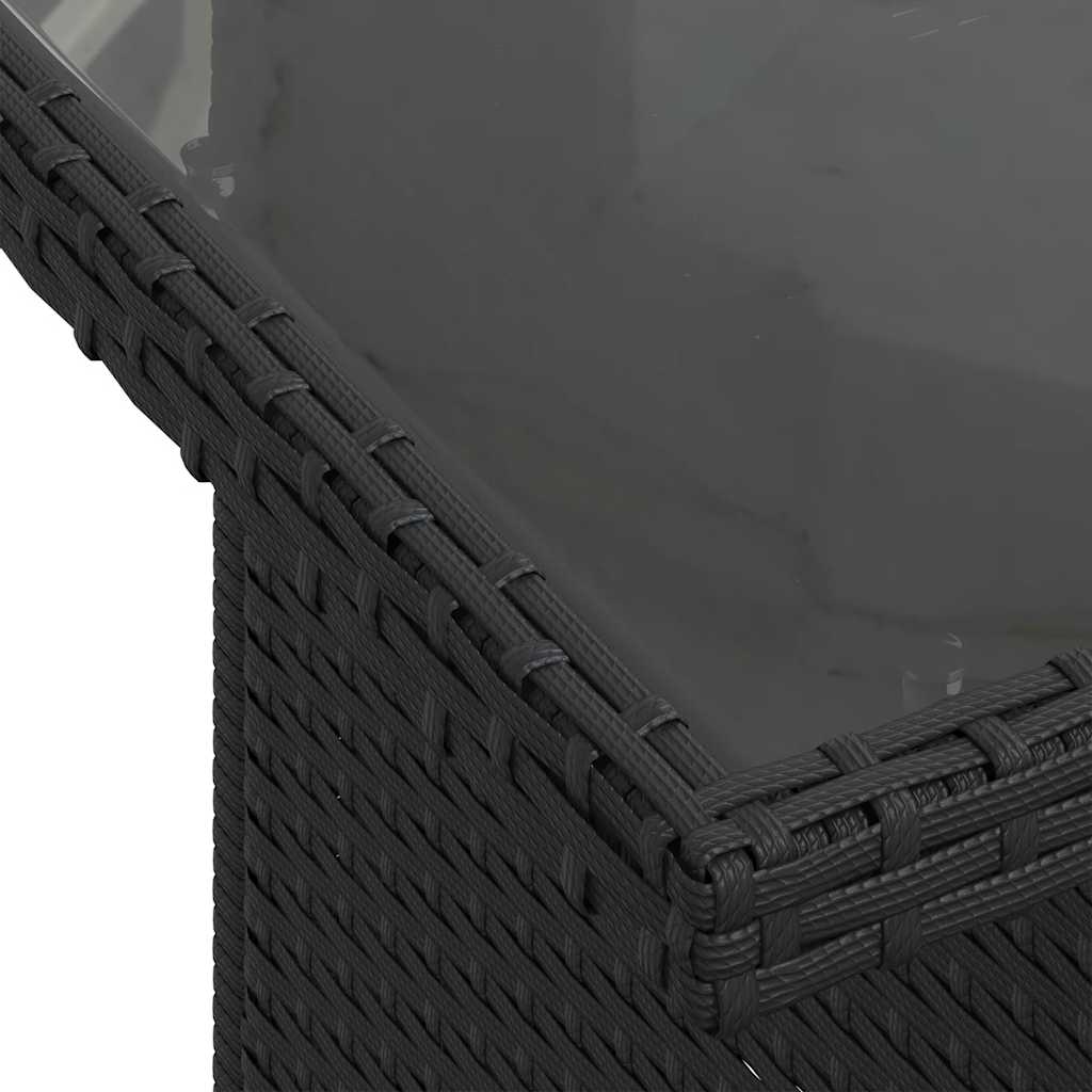 11-tlg. Garten-Sofagarnitur mit Kissen Schwarz Poly Rattan – Bild 12