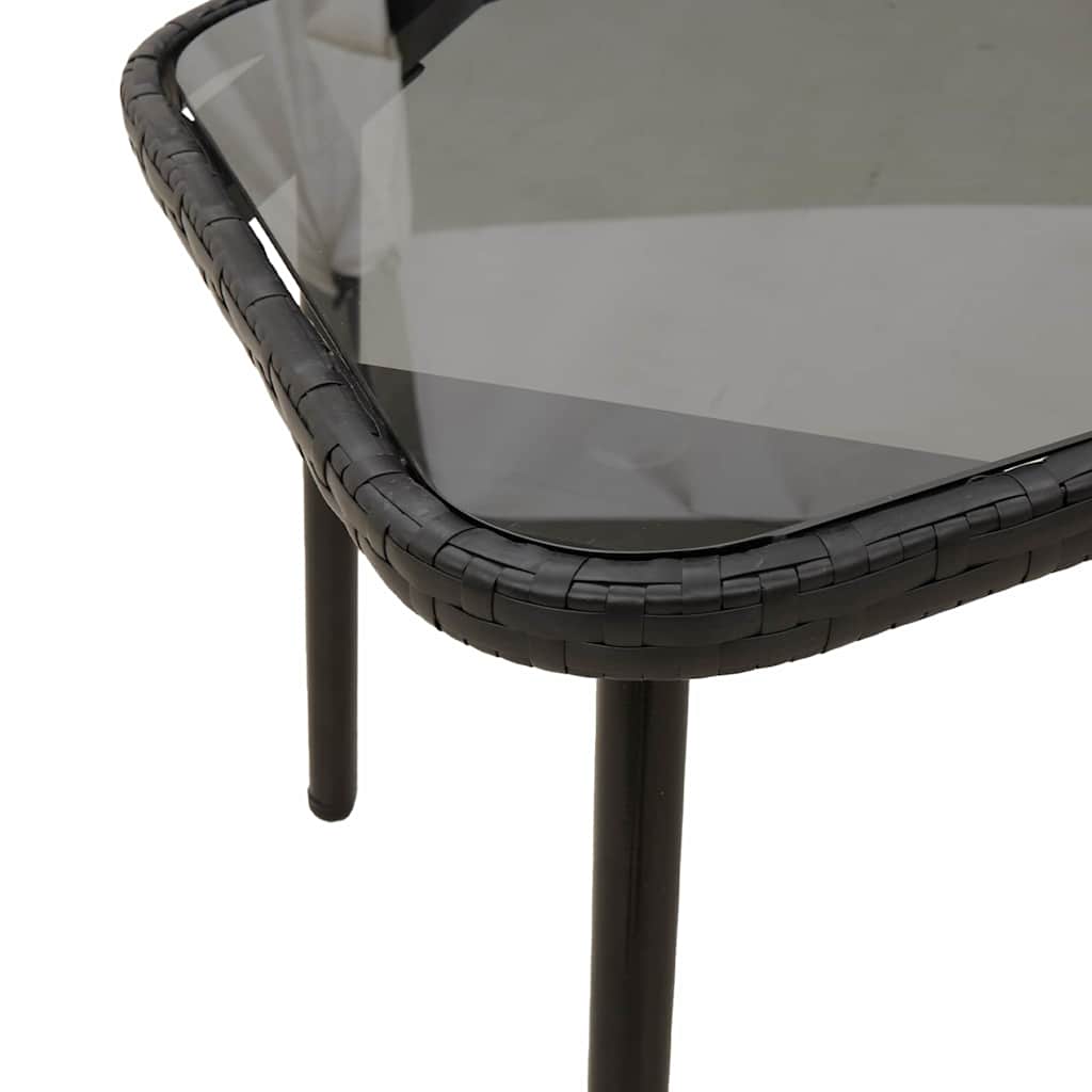 Garten Essgruppe mit Kissen 2 pcs Schwarz Poly-Rattan – Bild 10