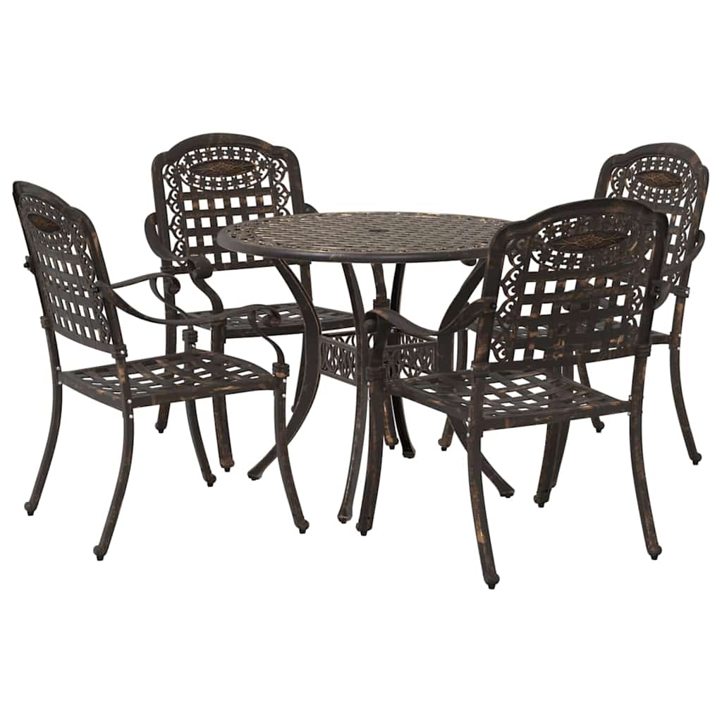 Garten Essgruppe 5 pcs Bronze Aluminium – Bild 2