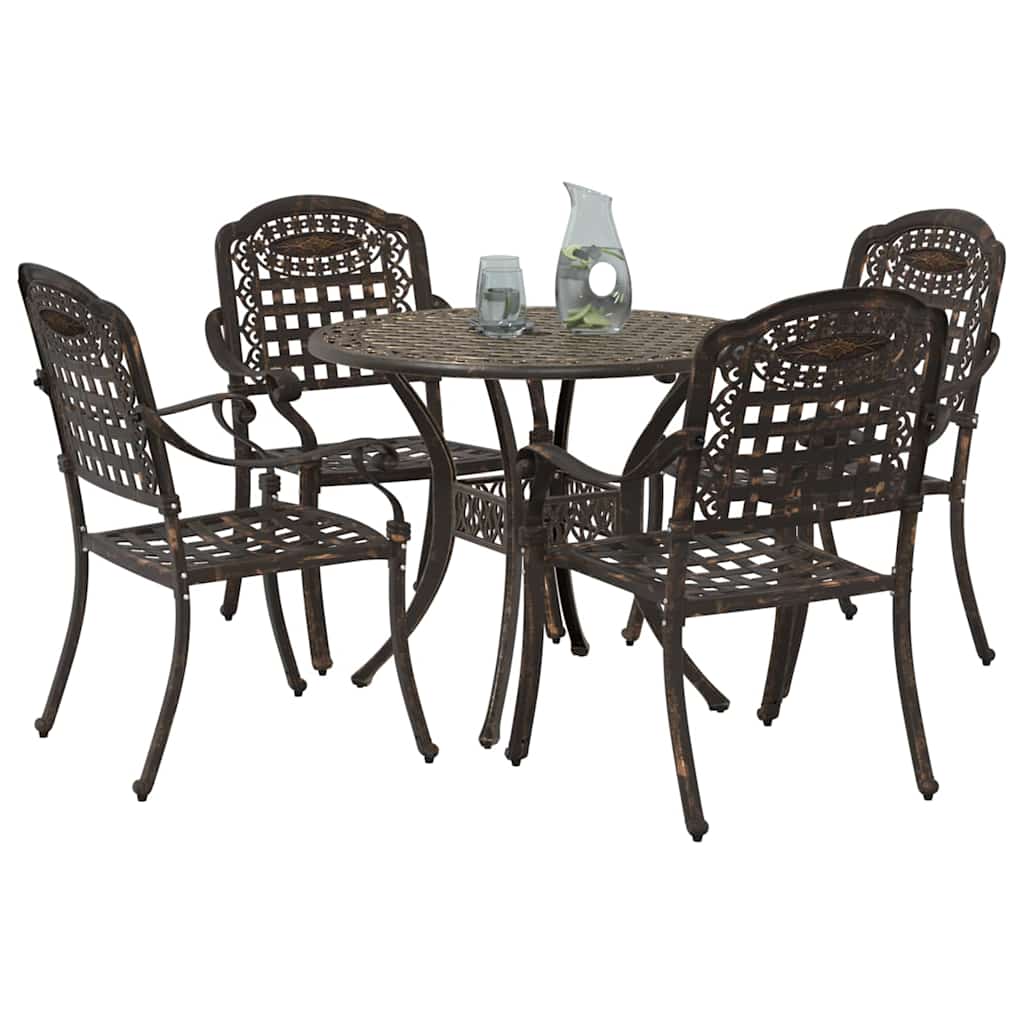 Garten Essgruppe 5 pcs Bronze Aluminium – Bild 3