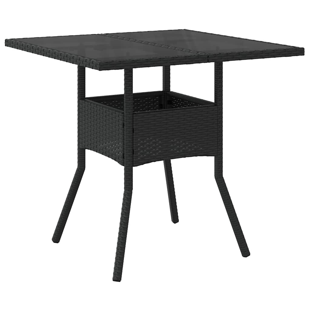 Garten Essgruppe 3 pcs Schwarz Poly-Rattan – Bild 5