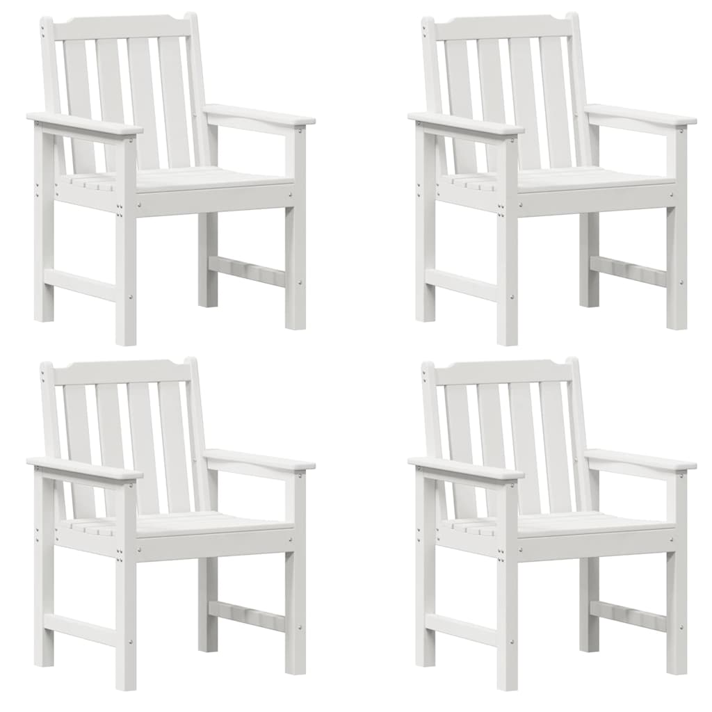 Gartenstuhl 4 pcs Weiß 65,5 x 59 x 88 cm Polyethylen – Bild 2