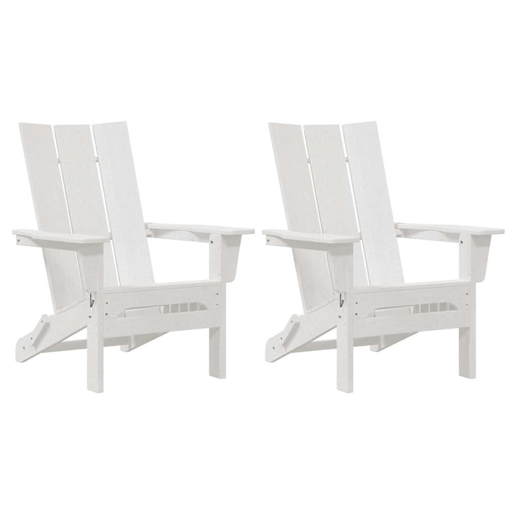 Gartenstuhl 2 pcs Weiß 80,5 x 74,5 x 92 cm Polyethylen – Bild 2