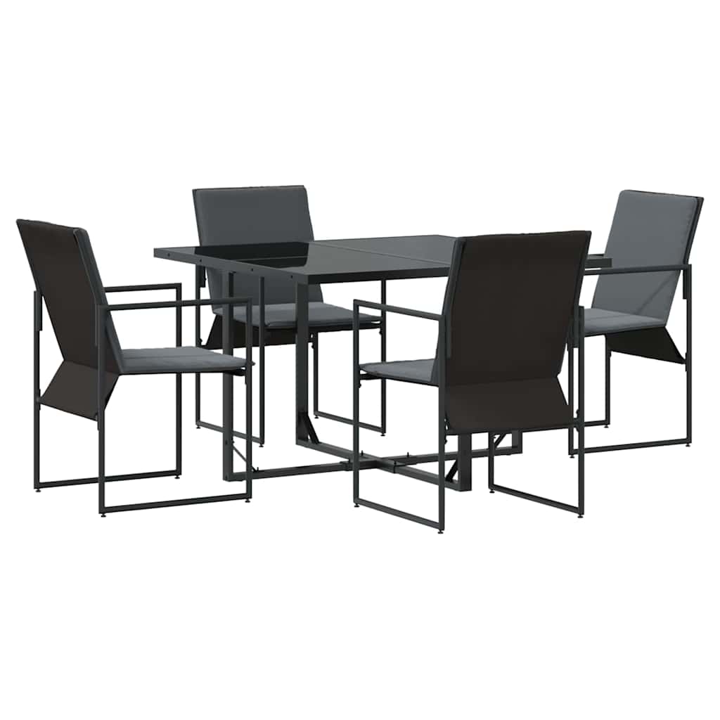 Garten Essgruppe 5 pcs Schwarz Stahl – Bild 2
