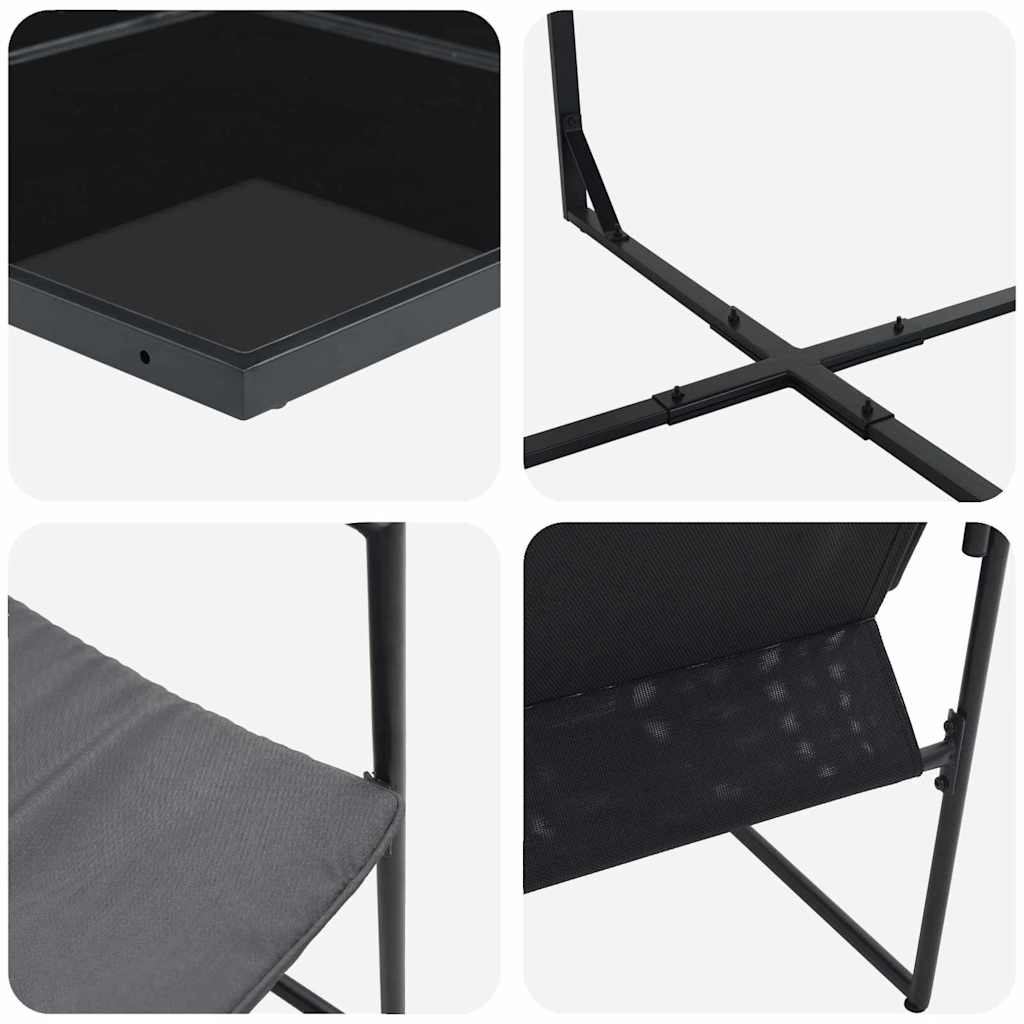 Garten Essgruppe 5 pcs Schwarz Stahl – Bild 7