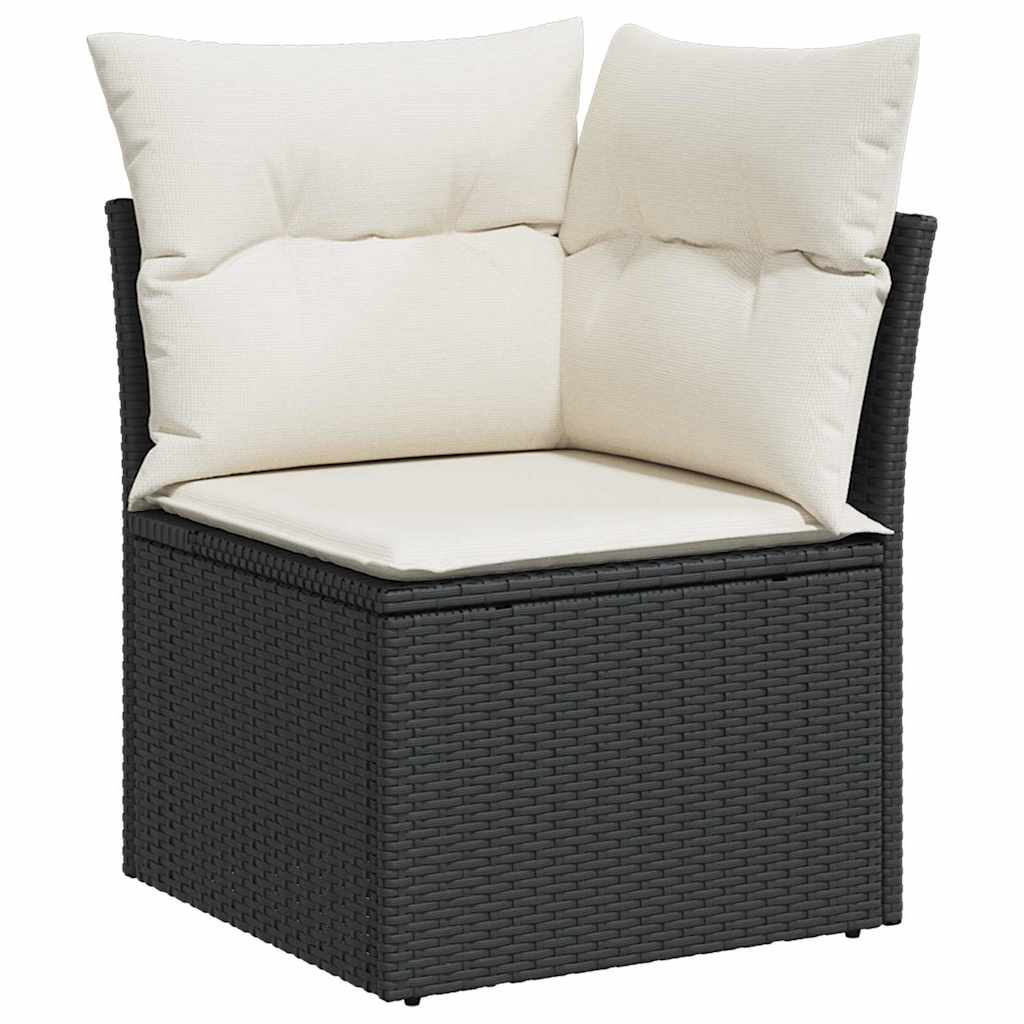 Gartensofa-set Schwarz 55 x 55 x 37 cm Poly-Rattan – Bild 5