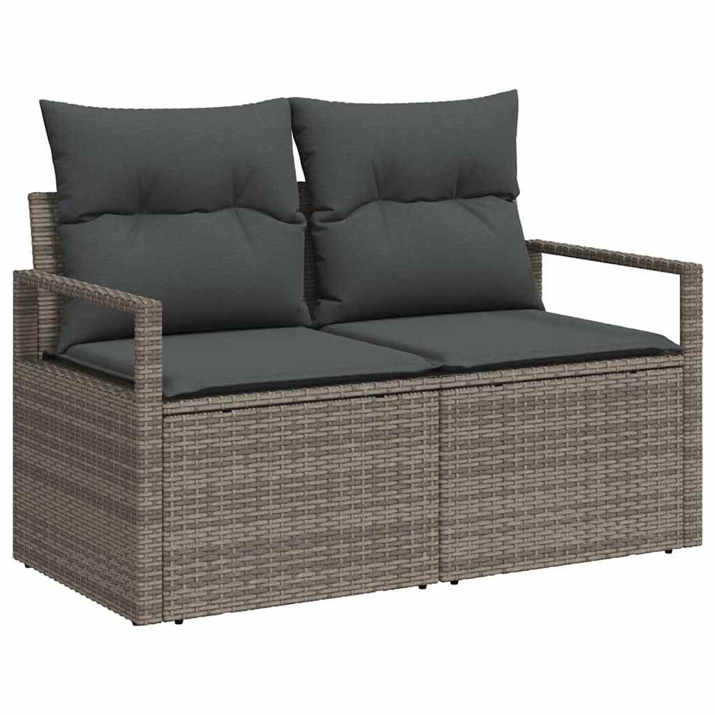 Garten Essgruppe mit Kissen 6 pcs Grau und Marineblau – Bild 4