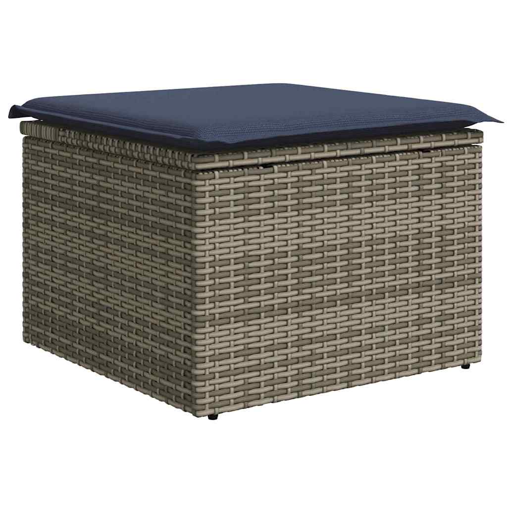 Garten Essgruppe mit Kissen 6 pcs Grau und Marineblau – Bild 5