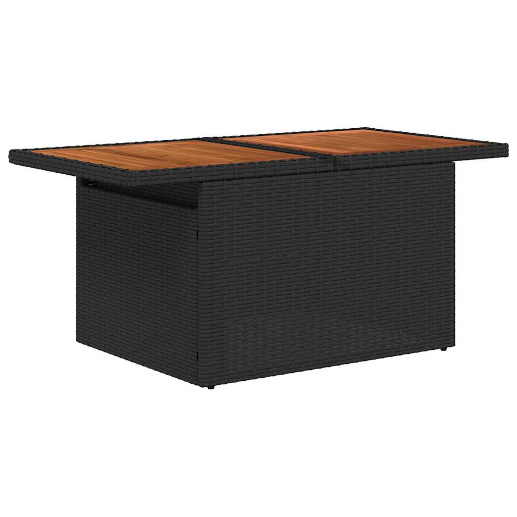 Garten Essgruppe mit Kissen 9 pcs Schwarz und Beige – Bild 6