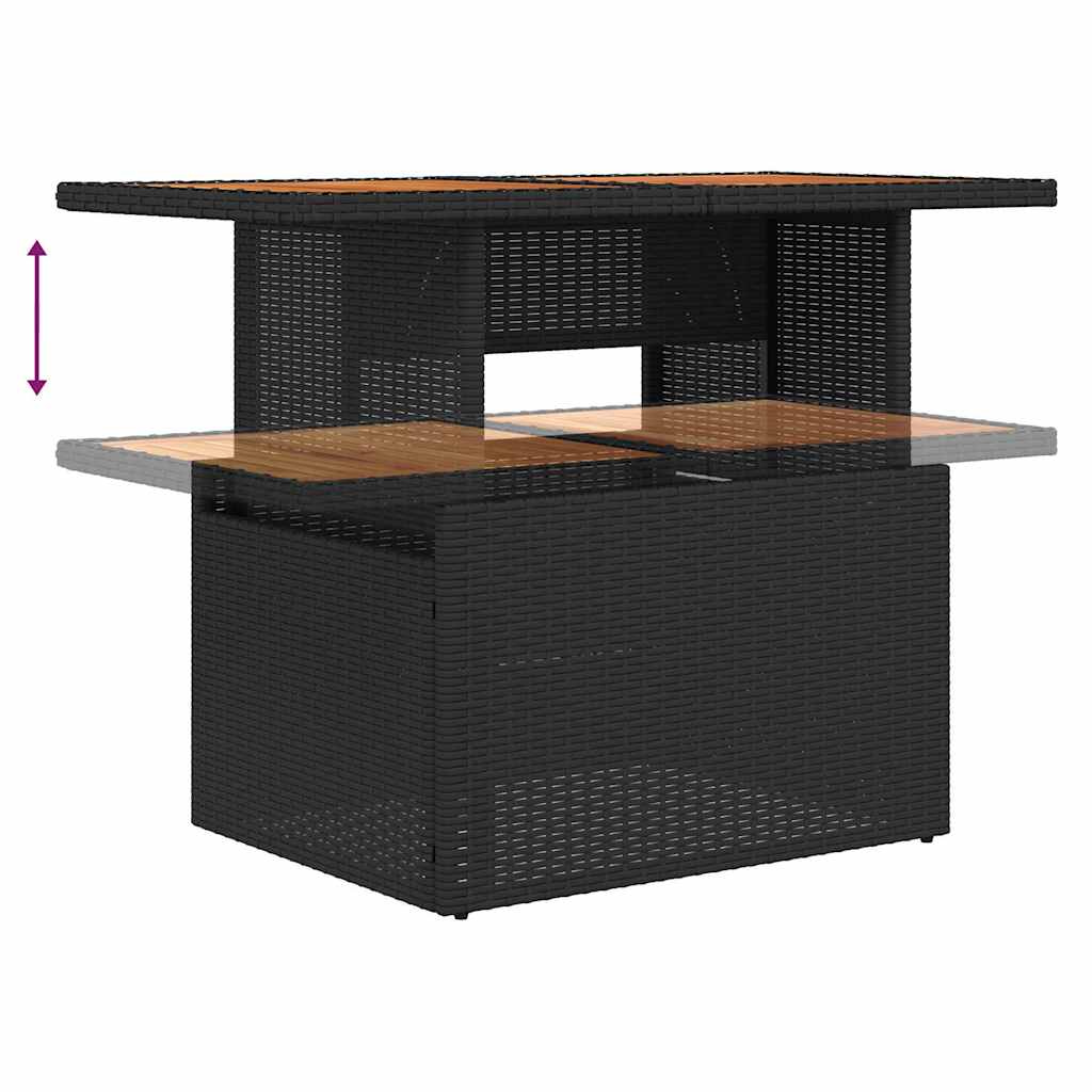 Garten-Sofa-Set mit Speicher 5 pcs Schwarz Poly Rattan – Bild 13