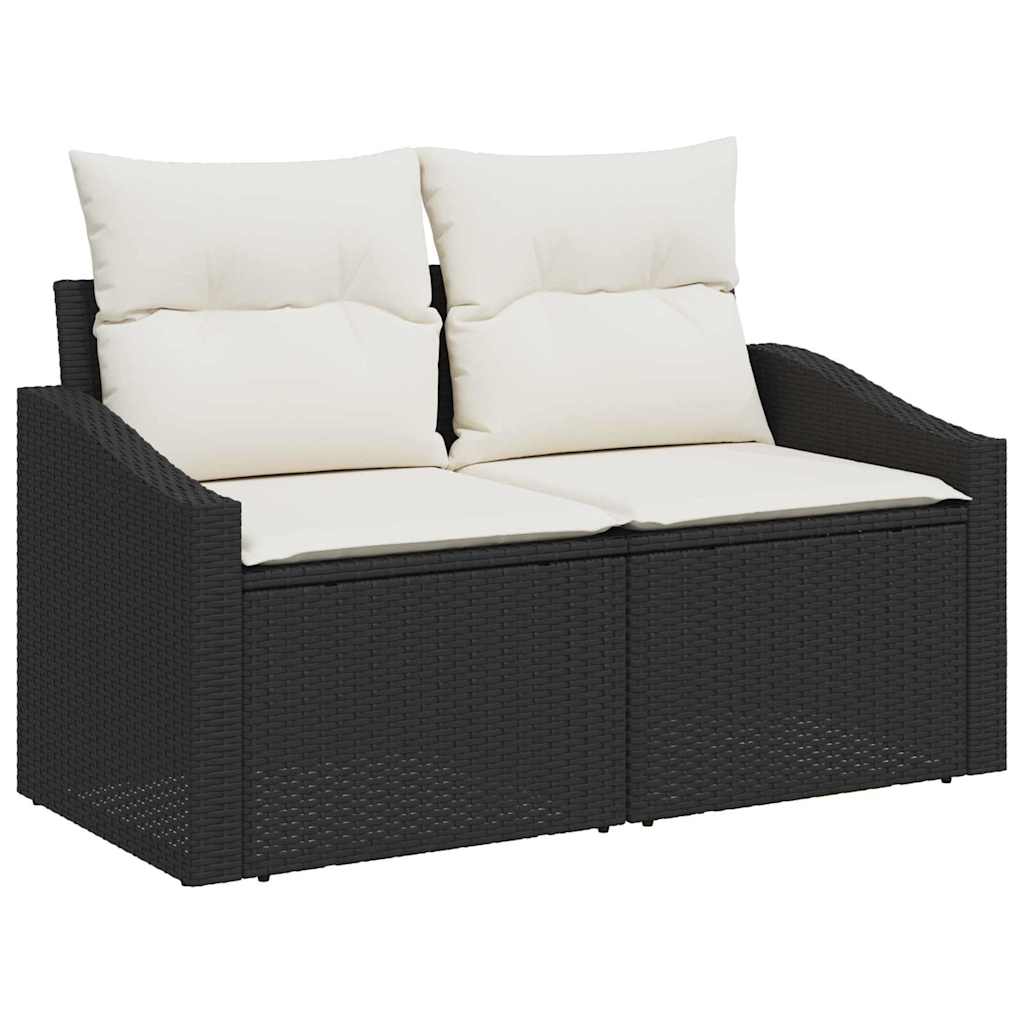 Garten-Sofa-Set mit Speicher 5 pcs Schwarz Poly Rattan – Bild 4