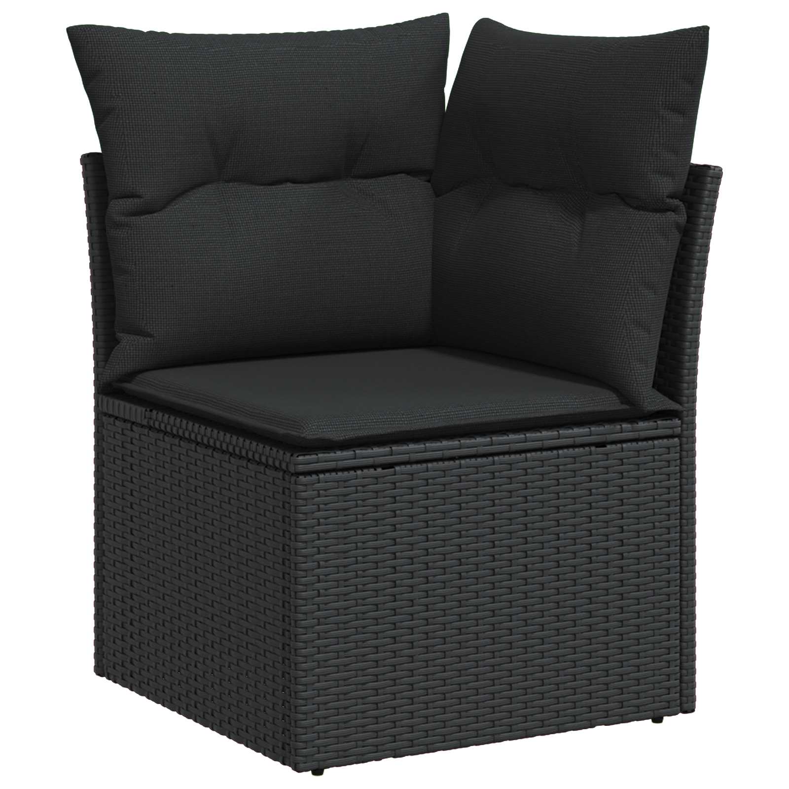 Gartensofa-set mit Kissen 11 pcs Schwarz – Bild 7