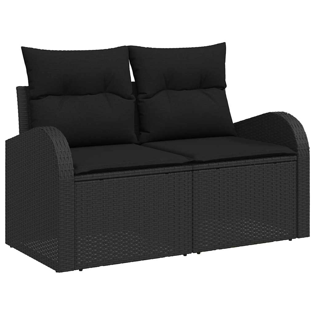 Garten-Sofa-Set mit Kissen mit Speicher 8 pcs Schwarz – Bild 5