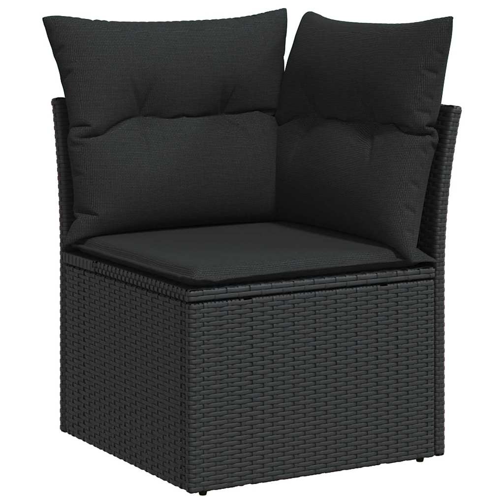 Garten-Sofa-Set mit Kissen mit Speicher 8 pcs Schwarz – Bild 6