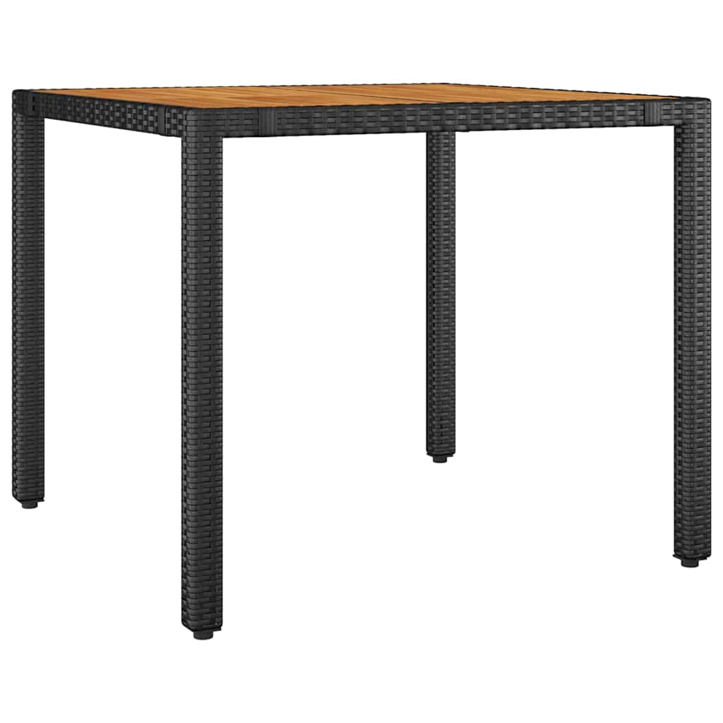 Garten Essgruppe 3 pcs Schwarz und Braun Poly-Rattan – Bild 5