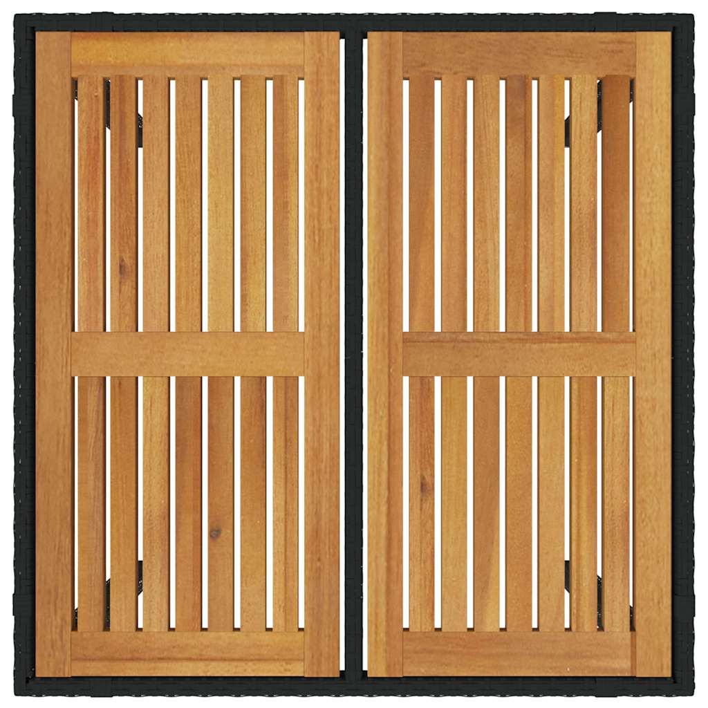 Garten Essgruppe 3 pcs Schwarz und Braun Poly-Rattan – Bild 8