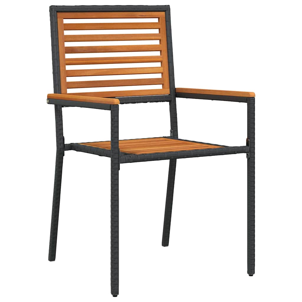 Garten Essgruppe 5 pcs Schwarz und Braun Poly-Rattan – Bild 5