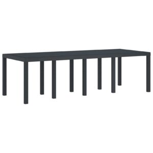 Gartentisch Anthrazit 250 x 100 x 73 cm Poly-Rattan