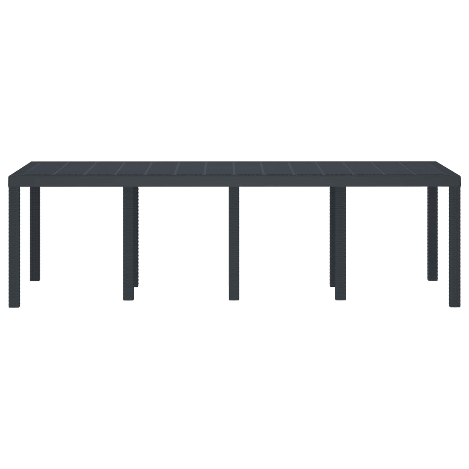 Gartentisch Anthrazit 250 x 100 x 73 cm Poly-Rattan – Bild 2