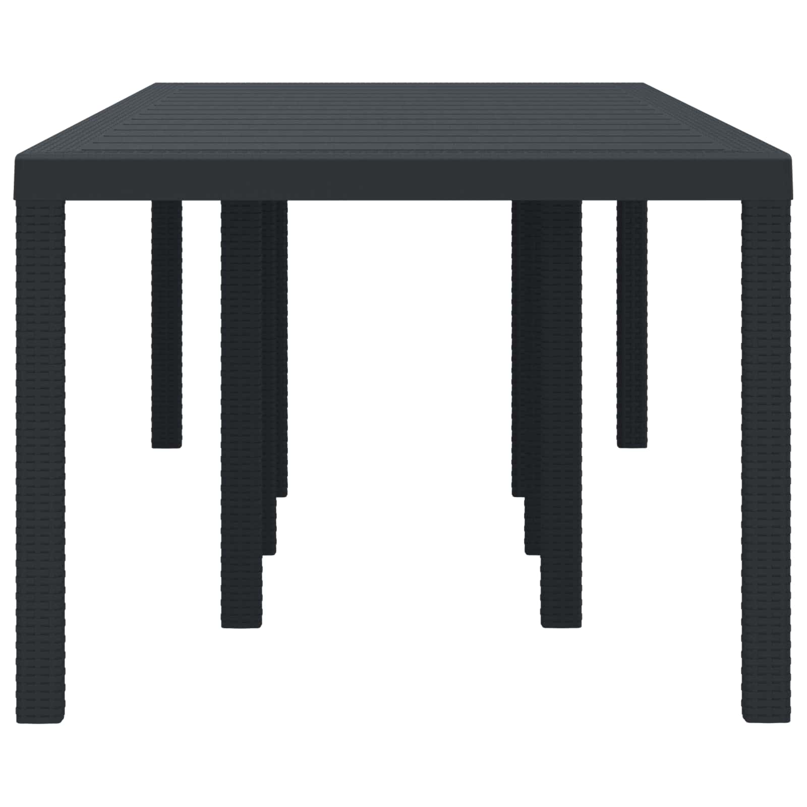 Gartentisch Anthrazit 250 x 100 x 73 cm Poly-Rattan – Bild 3