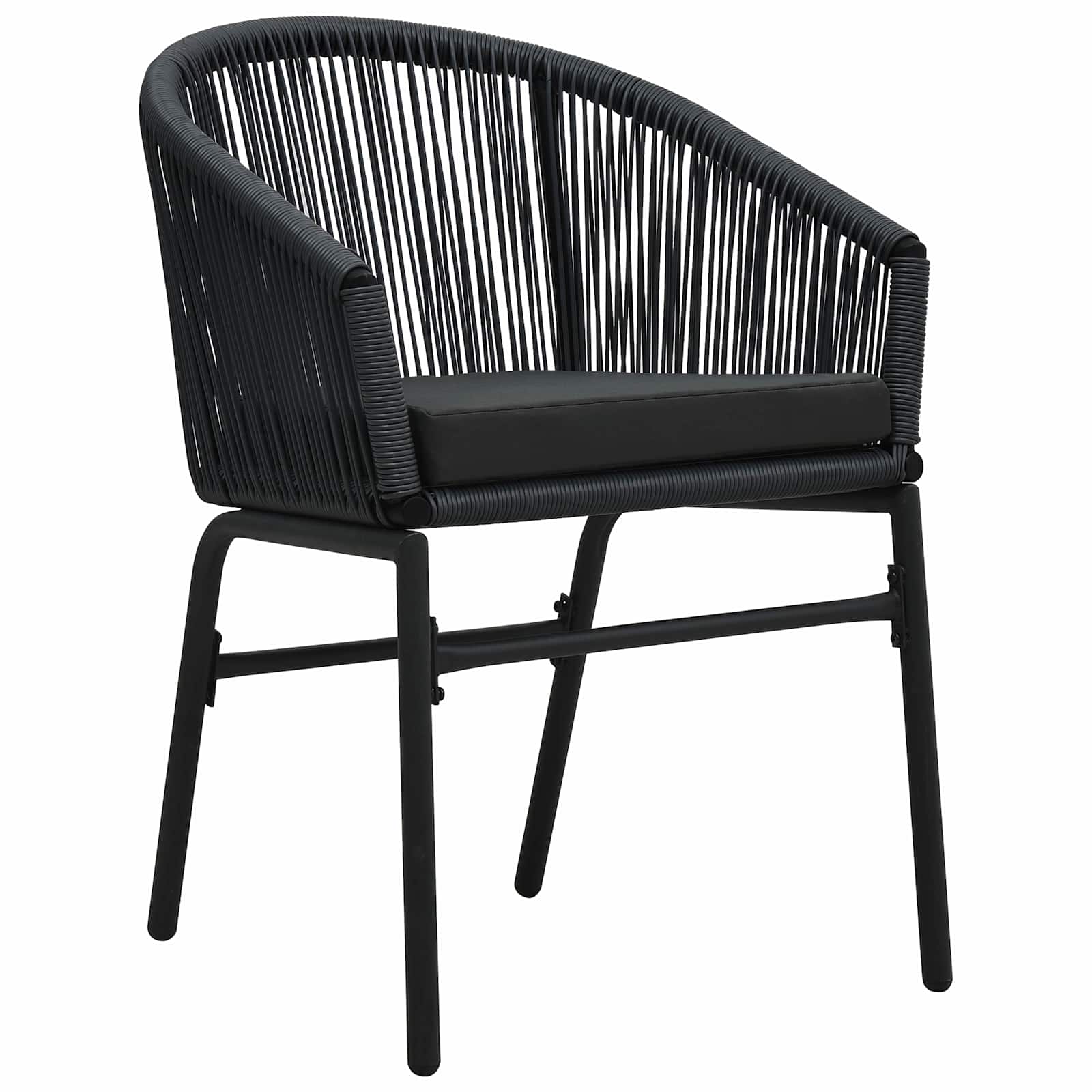 Garten Essgruppe 9 pcs Schwarz Poly-Rattan – Bild 6