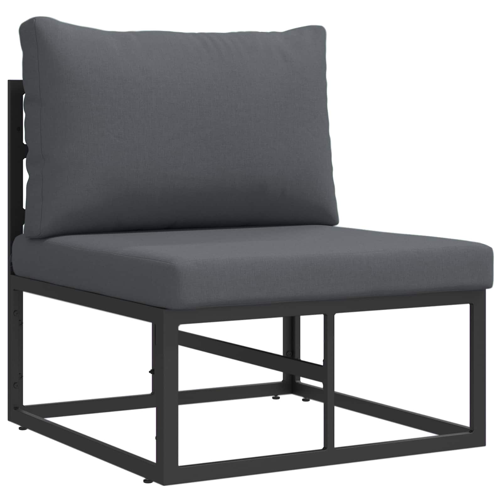 Gartensofa-set 4 pcs Schwarz Metall – Bild 6