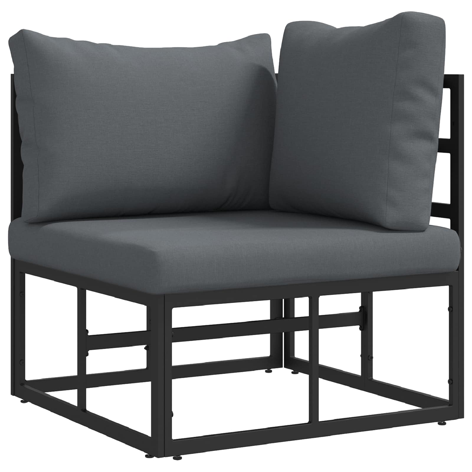 Gartensofa-set 4 pcs Schwarz Metall – Bild 7