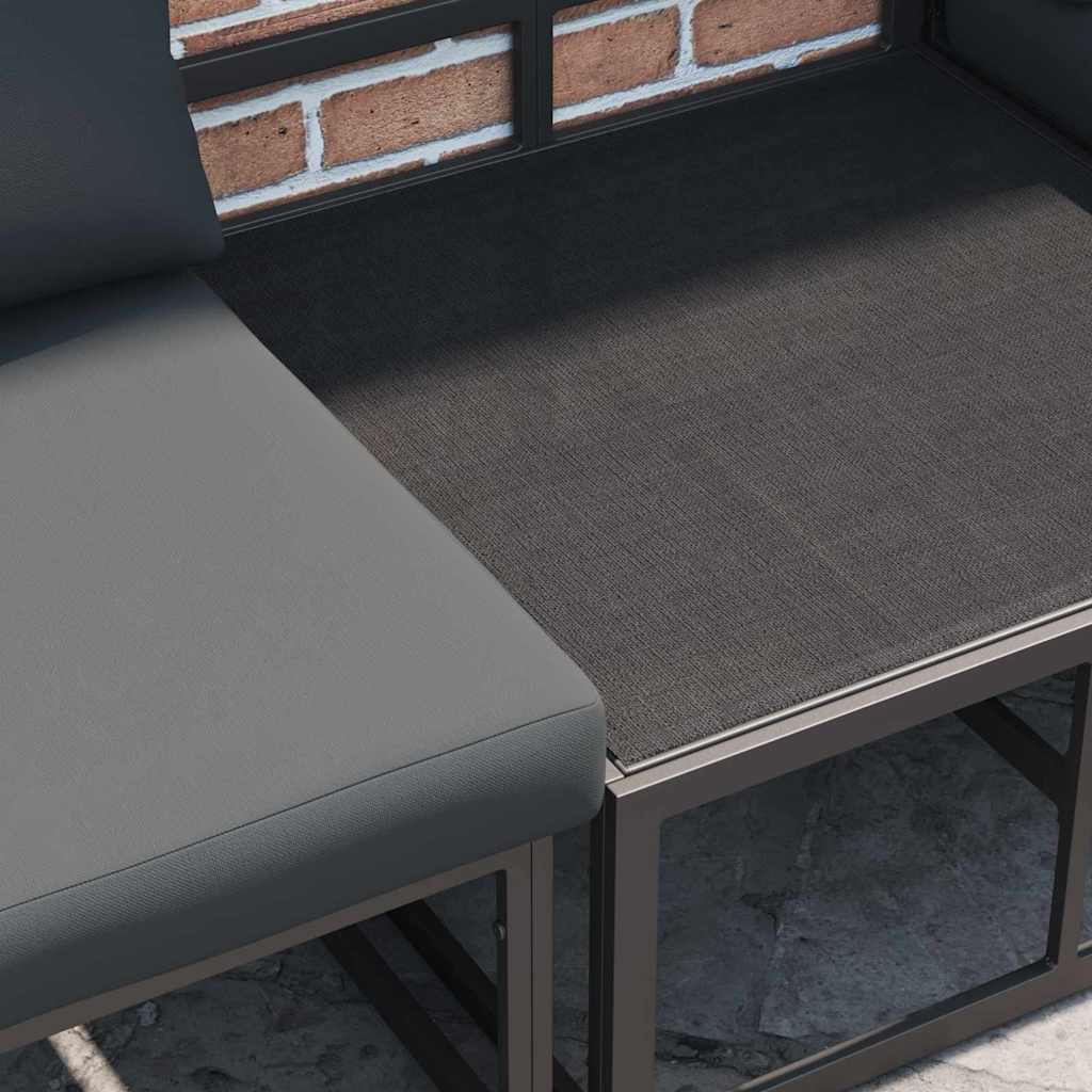Gartensofa-set 12 pcs Schwarz Metall – Bild 4