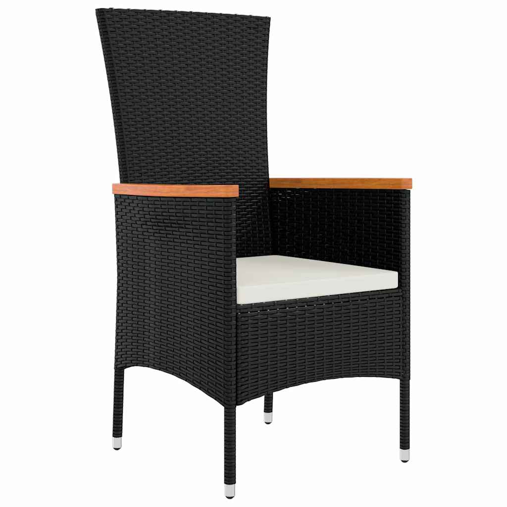 Garten Essgruppe 3 pcs Schwarz Pulverbeschichteter Stahl – Bild 6