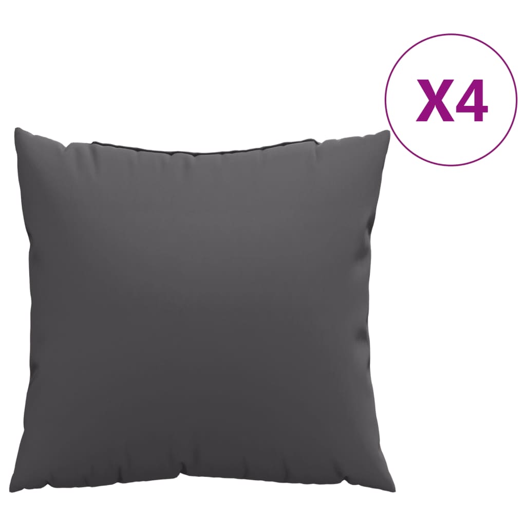 Sofakissen 4 Stk. Anthrazit 40x40 cm Stoff – Bild 2
