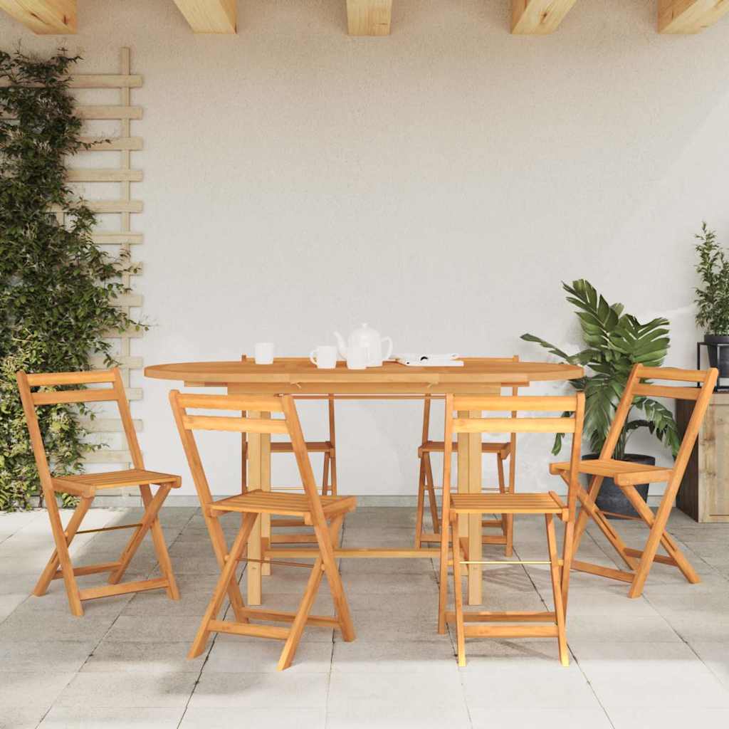 Gartentisch Ausziehbar 110-160x80x75 cm Massivholz Teak – Bild 3