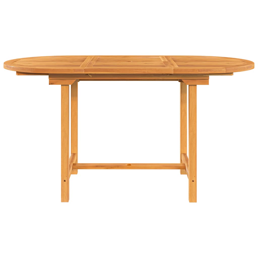 Gartentisch Ausziehbar 110-160x80x75 cm Massivholz Teak – Bild 5