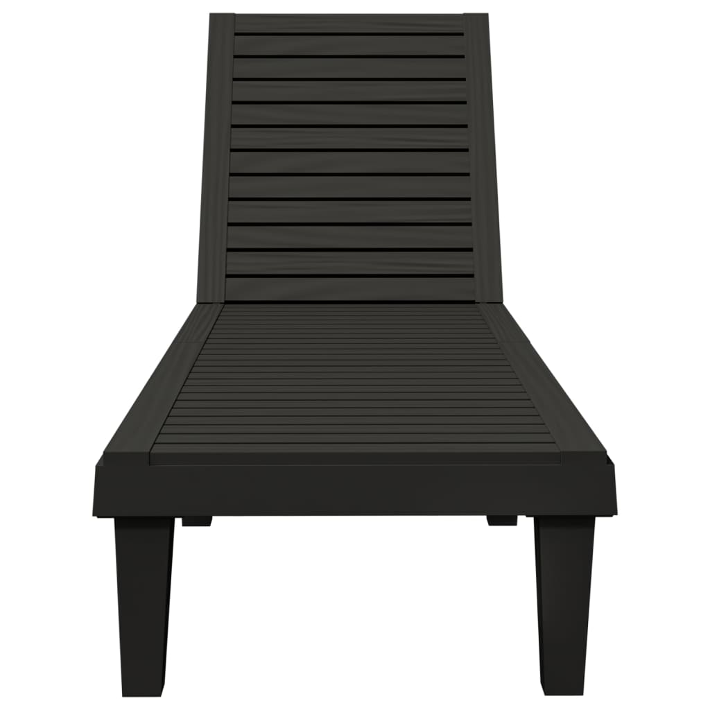 Sonnenliege Schwarz 155x58x83 cm Polypropylen – Bild 3
