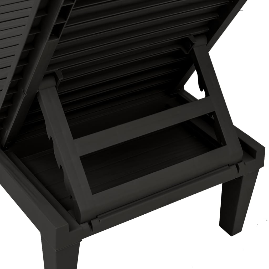 Sonnenliege Schwarz 155x58x83 cm Polypropylen – Bild 8