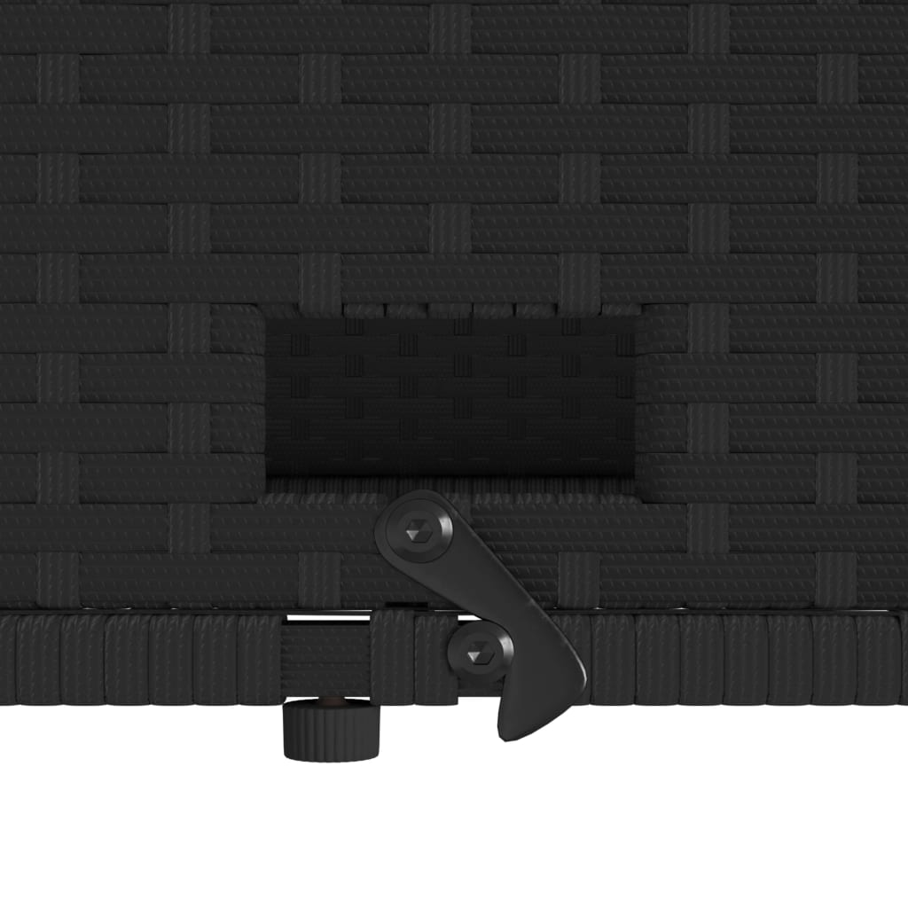 Gartensofa mit Kissen 2-Sitzer Schwarz Poly Rattan – Bild 9