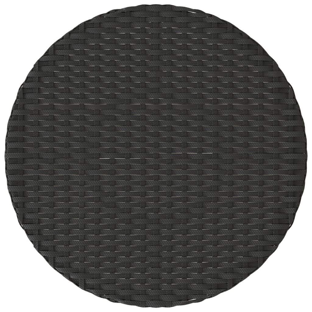 3-tlg. Bistro-Set mit Kissen Schwarz Poly Rattan – Bild 10