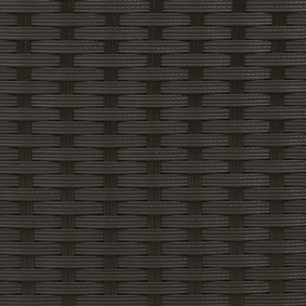 Gartensofa 2-Sitzer mit Dach und Hockern Schwarz Poly Rattan – Bild 10