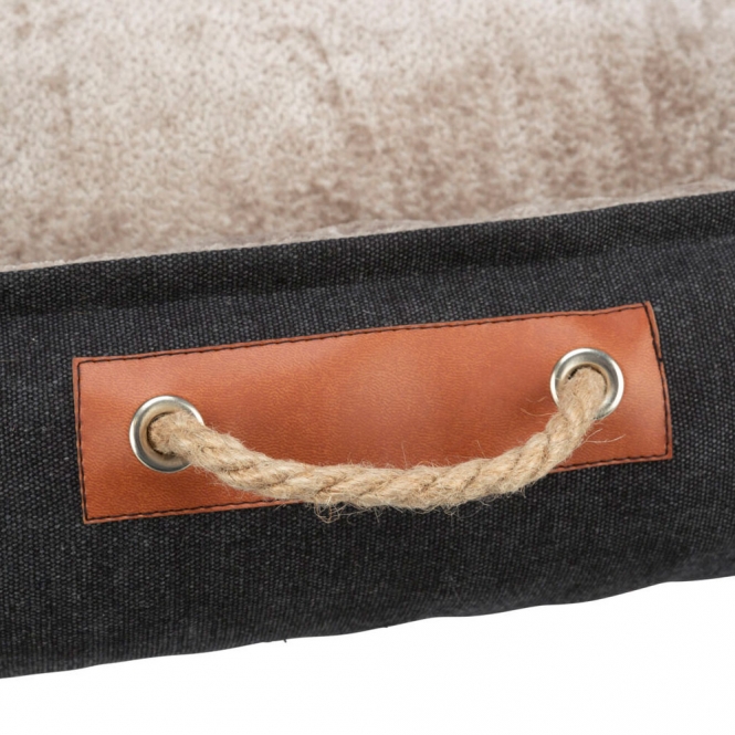Trixie BE NORDIC Bett Föhr - schwarz/sand - 100 × 80 cm – Bild 5