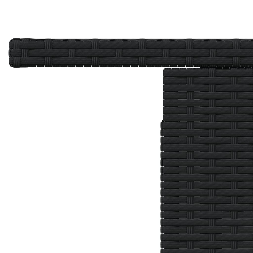 Gartentisch mit Glasplatte Schwarz 100x55x73 cm Poly Rattan – Bild 11