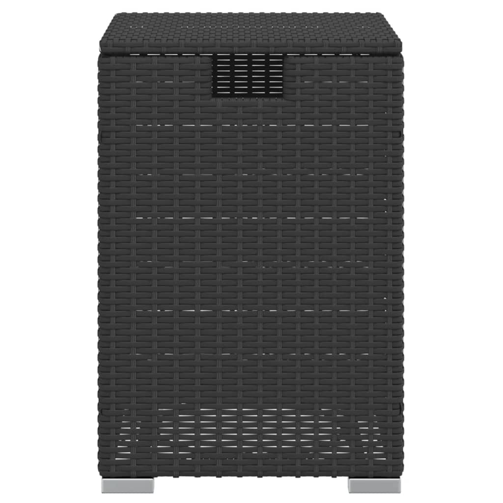 Propan-Tank-Verstecktisch Schwarz 40x40x60 cm Poly Rattan – Bild 5