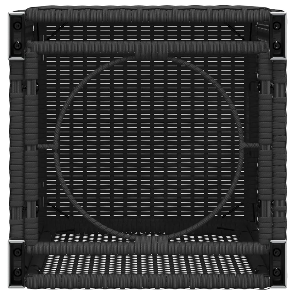 Propan-Tank-Verstecktisch Schwarz 40x40x60 cm Poly Rattan – Bild 8