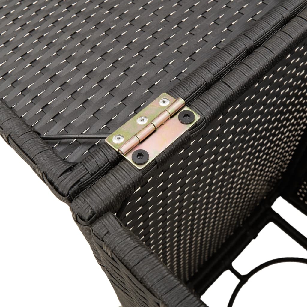 Propan-Tank-Verstecktisch Schwarz 40x40x60 cm Poly Rattan – Bild 9