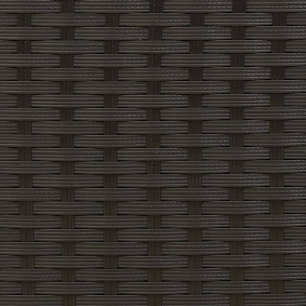 Modulare Sonnenliegen 2 Stk. mit Tisch Schwarz Poly Rattan – Bild 11