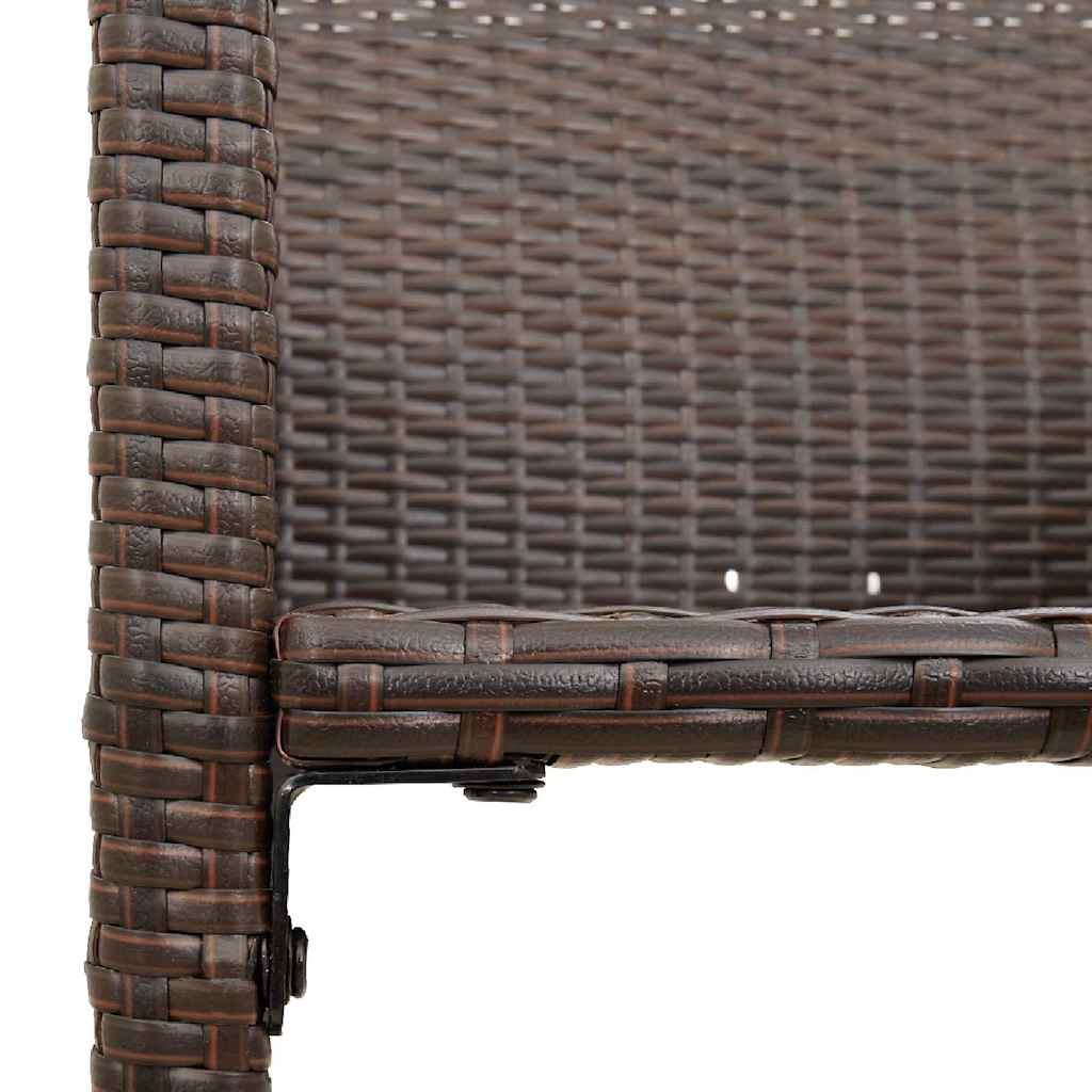 Garten-Barhocker 2 Stk. Braun Poly Rattan – Bild 8
