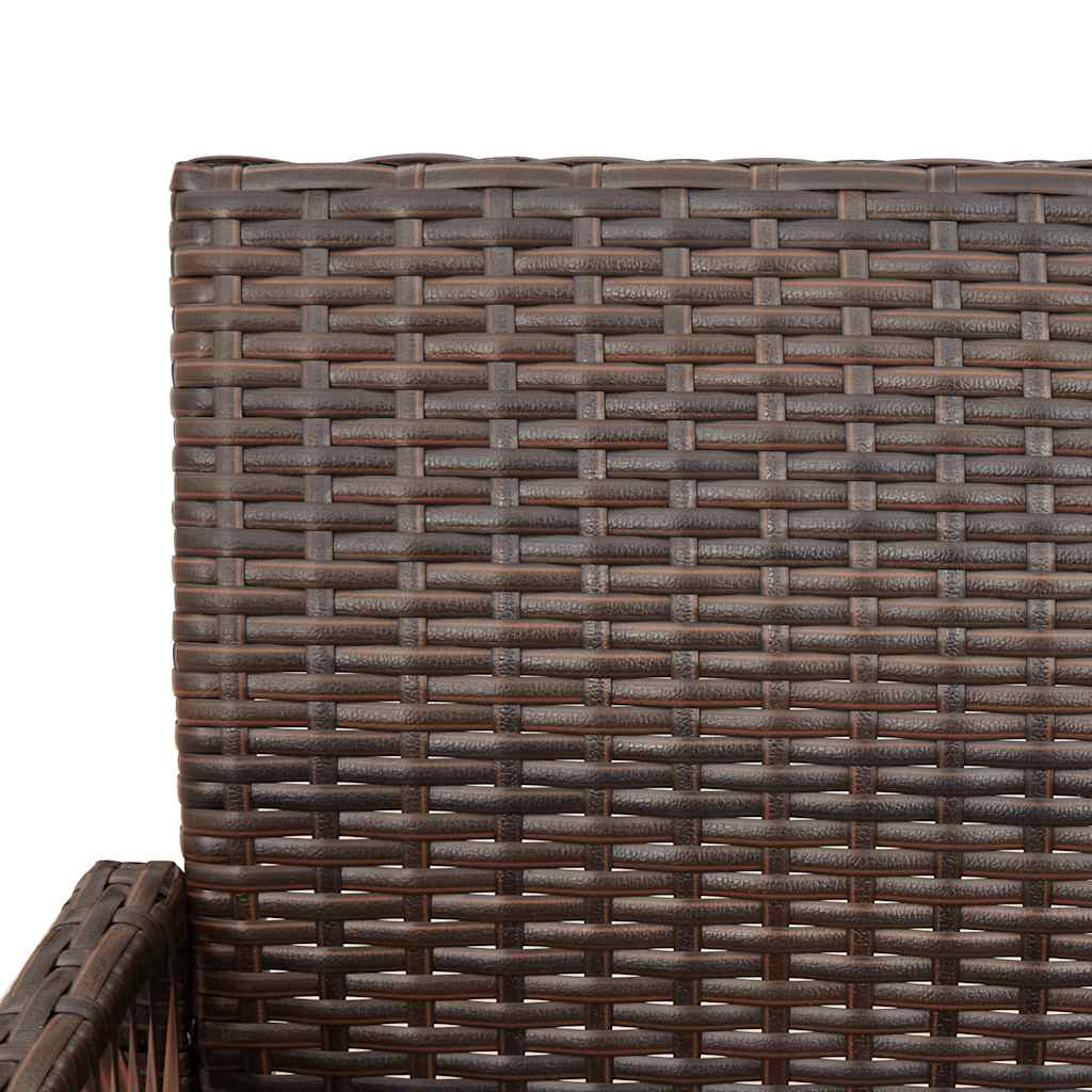 Garten-Barhocker 2 Stk. Braun Poly Rattan – Bild 9
